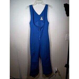 obermeyer Soft Shell Pant Snoverall Blue Womens Ski Snow Suit Size 12 Regular